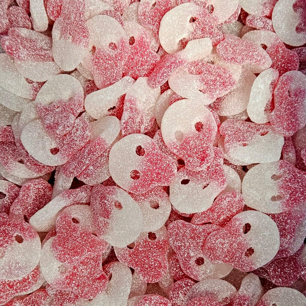 Sour Raspberry and Strawberry Skulls